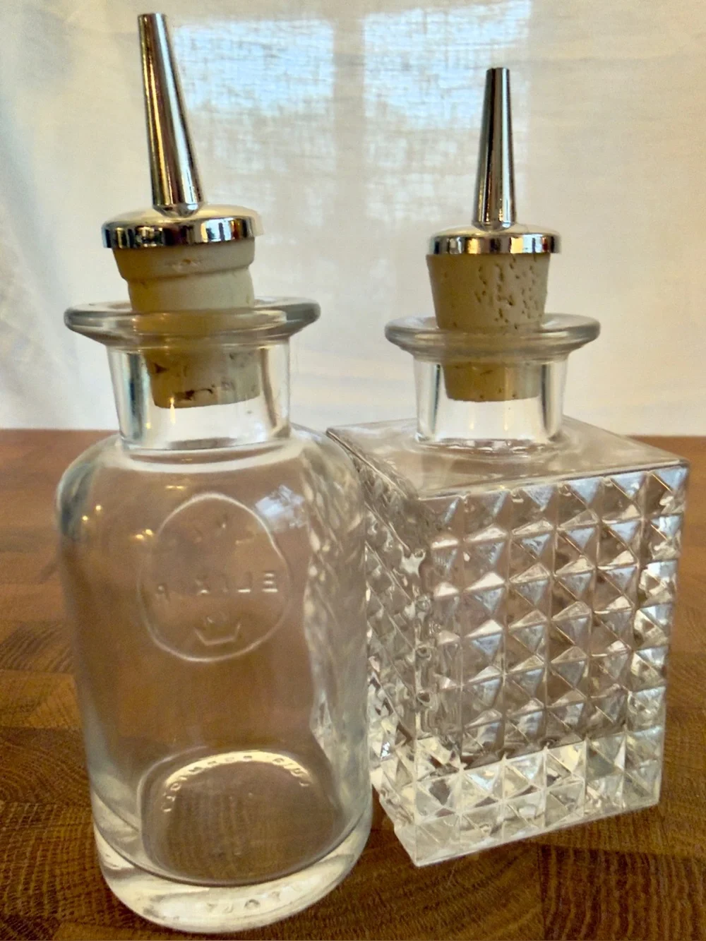 Luigi Bormioli Italian Mixology Dash Bottles Elixir No.1 & No.2, Perfect Cond.